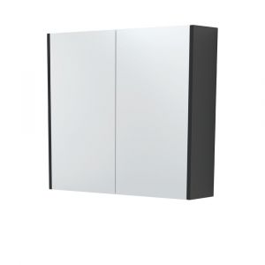 750 Mirror Cabinet with Satin Black Side Panels