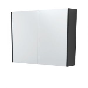 900 Mirror Cabinet with Satin Black Side Panels