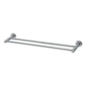 Radii SS 316 Double Towel Rail 600mm Round Plate