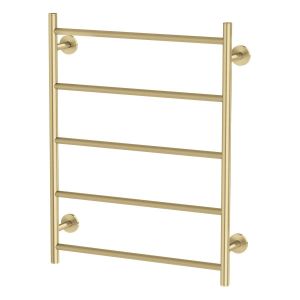 Radii Heated Towel Ladder 550 x 740mm Round Plate - Brushed Gold