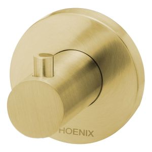 Radii Robe Hook Round Plate - Brushed Gold