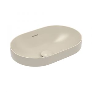 Aluca Pill Ceramic Semi-Inset Basin, Khaki