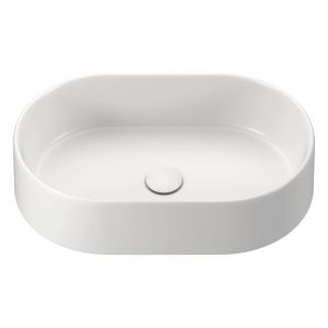 Aluca Pill Above Counter Basin, Matte White