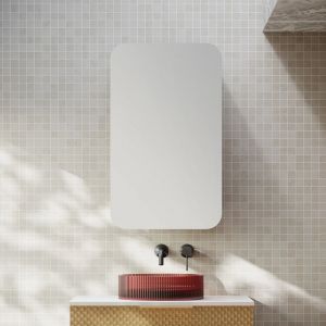 Rec 600X1000mm Shaving Cabinet - Matte White