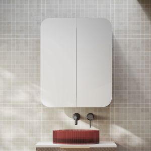 Rec 600x750mm Shaving Cabinet - Matte White