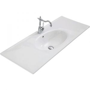 Rotondo Full Depth Ceramic Basin-Top 1200mm - 3 Taphole