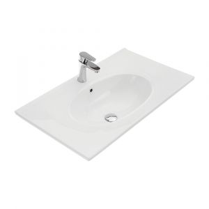 Rotondo Full Depth Ceramic Basin-Top 750mm - 3 Taphole