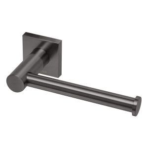 Radii Toilet Roll Holder Square Plate - Brushed Carbon