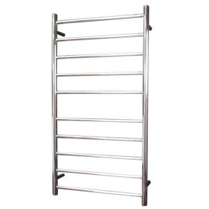 Round Heated Towel Rail RTR02LEFT Mirror Polished