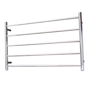 Round Heated Towel Rail RTR07LEFT Mirror Polished