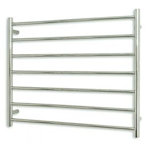 Round Heated Towel Rail RTR08LEFT Mirror Polished