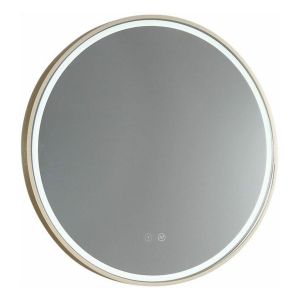 Sphere 600 LED Mirror with Bluetooth Speakers, Dimester and Portable Magnifier - Baltic Brass