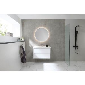 Sphere 600 LED Mirror with Bluetooth Speakers, Dimester and Portable Magnifier - Frameless