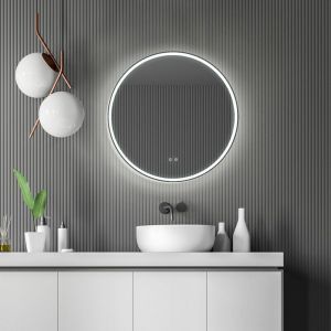 Sphere 800 LED Mirror with Bluetooth Speakers, Dimester and Portable Magnifier - Frameless