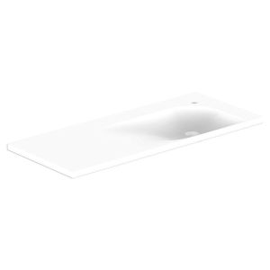 Drift Solid Surface Top 1200mm Right Bowl in Gloss White