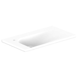 Drift Solid Surface Top 900mm Left Bowl in Gloss White