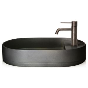 Nood Surface Mount Shelf Oval Basin in Charcoal
