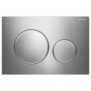 GEBERIT Sigma 20 Round Button Flush Plate, Chrome