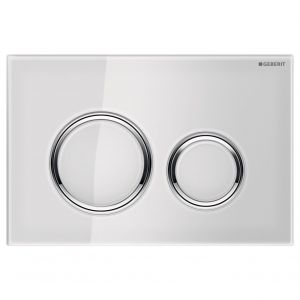 GEBERIT Sigma 21 Round Button Flush Plate, White