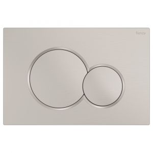 Fienza Sigma Round Button Flush Plate, Brushed Nickel