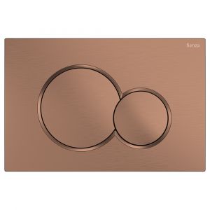 Fienza Sigma Round Button Flush Plate, Brushed Copper