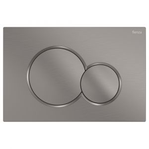 Fienza Sigma Round Button Flush Plate, Gun Metal