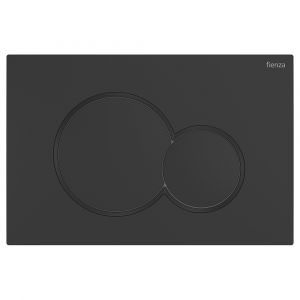 Fienza Sigma Round Button Flush Plate, Matte Black