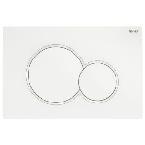 Fienza Sigma Round Button Flush Plate, Matte White