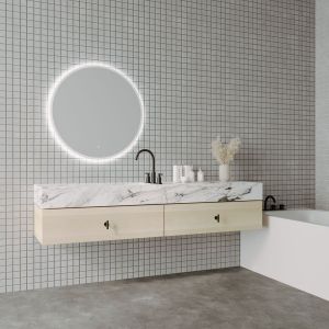 S-Series 600 Bespoke LED Mirror - Milano White, 605 x 605mm