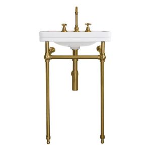 Stafford 58 x 45 Nuovo Basin Stand - Brushed Brass