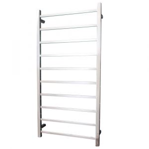 Square Heated Towel Rail STR02LEFT Mirror Polished