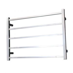 Square Heated Towel Rail STR03LEFT Mirror Polished