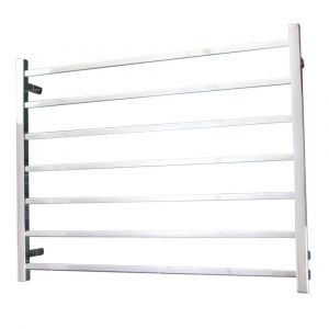 Square Heated Towel Rail STR06LEFT Mirror Polished