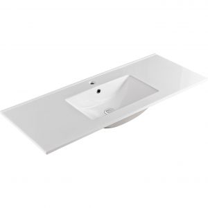 Dolce Full Depth Single Bowl Ceramic Basin-Top 1200mm - 3 Taphole