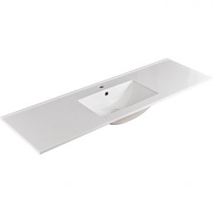 Dolce Full Depth Single Bowl Ceramic Basin-Top 1500mm - 3 Taphole