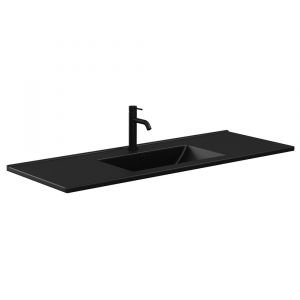 Dolce Matte Black Full Depth Ceramic Basin-Top 1200mm - 3 Taphole