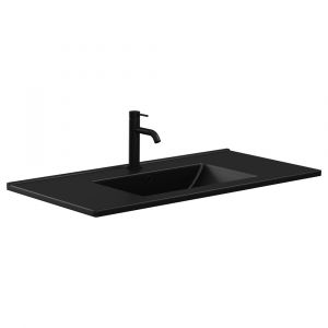 Dolce Matte Black Full Depth Ceramic Basin-Top 900mm - 1 Taphole