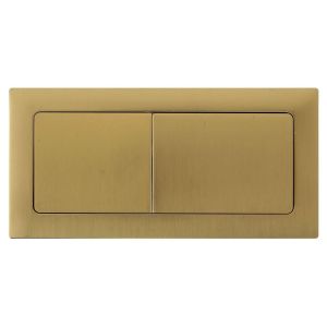 Rectangle Brushed Brass Flush Button