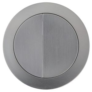 Round Brushed Nickel Flush Button