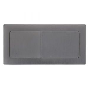 Rectangle Brushed Gunmetal Flush Button