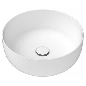 Glam Round Above Counter Basin in Gloss White