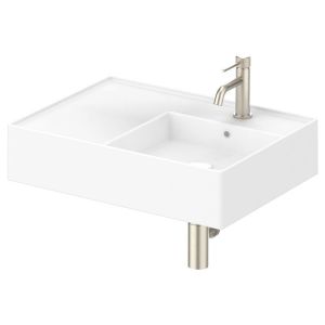 Teorema 600 Wall Hung Basin Right Offset in Gloss White
