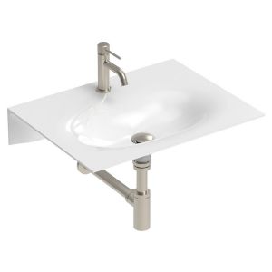Veil Wall Hung Basin 0 Tap Hole in Gloss White