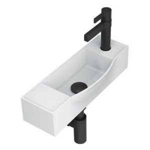 Halo Wall Hung Basin Right Tap Hole in Gloss White