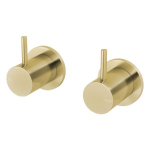 Vivid Slimline Wall Top Assemblies 15mm Extended Spindles - Brushed Gold