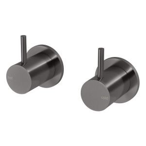 Vivid Slimline Wall Top Assemblies 15mm Extended Spindles - Brushed Carbon