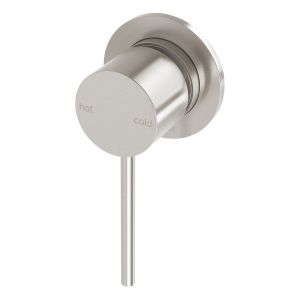 Vivid Slimline SwitchMix Shower / Wall Mixer 60mm Backplate Fit-Off Kit - Brushed Nickel