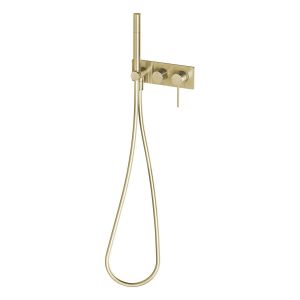 Vivid Slimline Wall Shower System - Brushed Gold